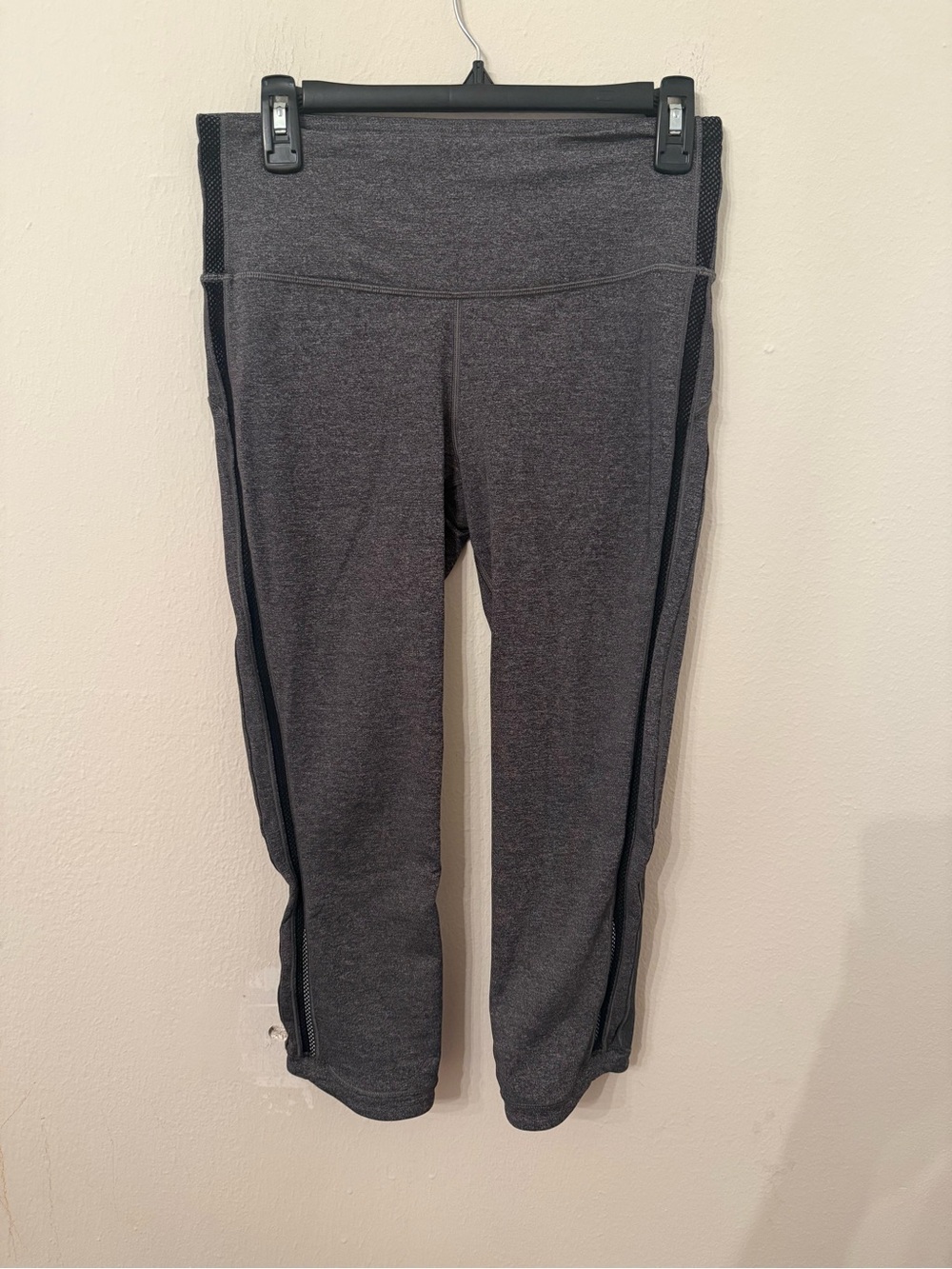 lululemon athletica Charcoal Gray Mesh-Panel Leggings